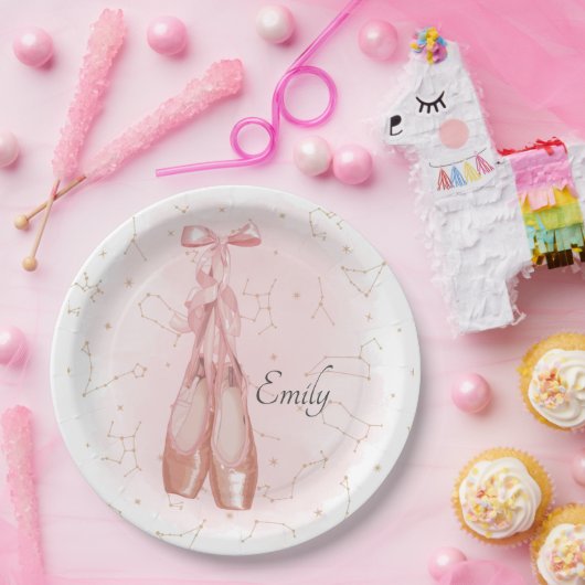 Ballerina Dancer Thema Wasserfarbe Pappteller (Party)