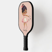 Ballerina Dancer Thema Wasserfarbe Pickleball Schläger (Links)