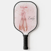 Ballerina Dancer Thema Wasserfarbe Pickleball Schläger (Vorderseite)