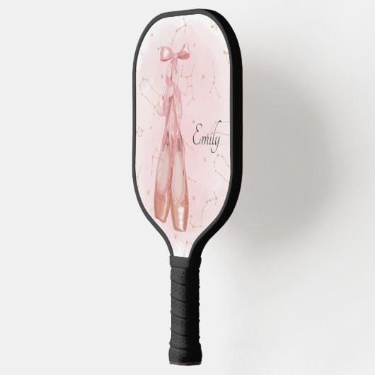 Ballerina Dancer Thema Wasserfarbe Pickleball Schläger (Links)
