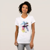 Ballerina Dancer Thema Wasserfarbe T-Shirt (Vorne ganz)