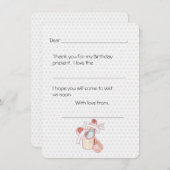 Ballerina Dancer Vielen Dank Kinder Hinweis Dankeskarte (Vorne/Hinten)