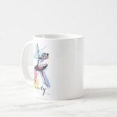 Ballerina Dancer Watercolor Kaffeetasse (Vorderseite Links)