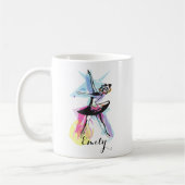Ballerina Dancer Watercolor Kaffeetasse (Links)