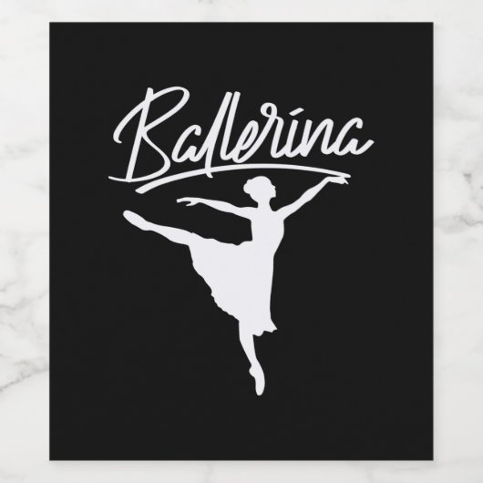 Ballerina Dancer Weinetikett (Einzelnes Label)