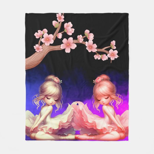 Ballerina Dancers Fleece Blanket (Vorderseite)