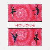 Ballerina Dancers Swirl Fleecedecke (Vorderseite)