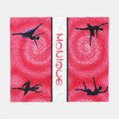 Ballerina Dancers Swirl Fleecedecke (Vorderseite (Horizontal))
