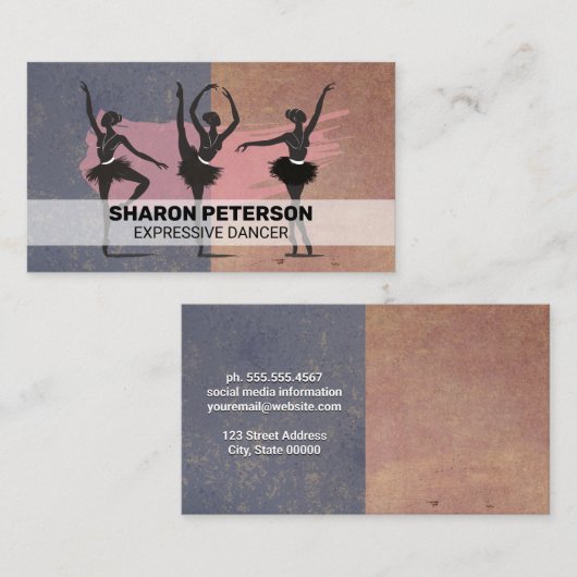 Ballerina Dancers Visitenkarte (Vorne/Hinten)