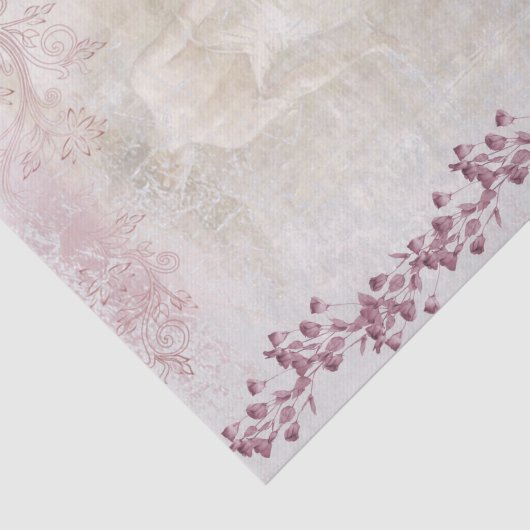 Ballerina Dancing en Pointe Blumendekoupage Seidenpapier (Ausschnitt)