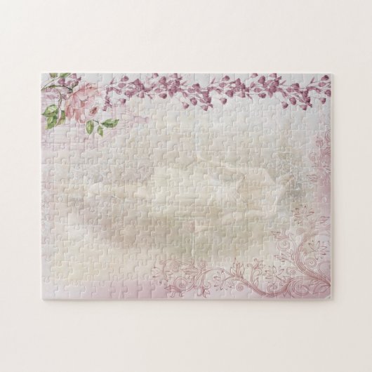 Ballerina Dancing en Pointe Floral Puzzle (Horizontal)