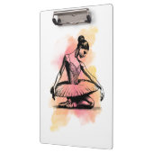 Ballerina Dancing in Color  Klemmbrett (Links)