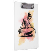 Ballerina Dancing in Color  Klemmbrett (Rechts)