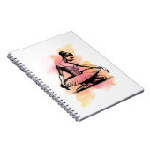 Ballerina Dancing in Color  Notizblock (Rechte Seite)
