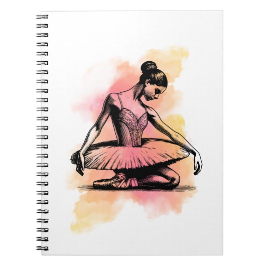 Ballerina Dancing in Color  Notizblock (Vorderseite)