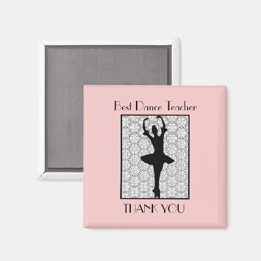 Ballerina - Dankeschön für Lehrer Magnet (Vorderseite/Rückseite)