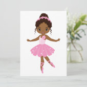 Ballerina Dankeskarte (Stehend Vorderseite)