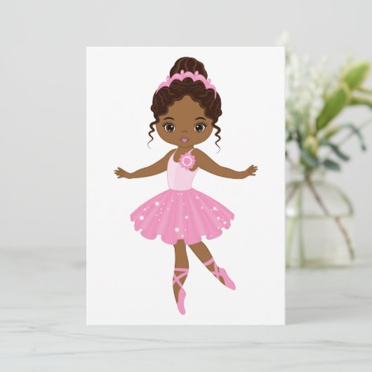 Ballerina Dankeskarte (Stehend Vorderseite)