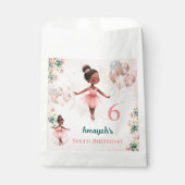 Ballerina Dark Skin Pink Aquamarine Blütenbraun Ge Geschenktütchen (Vorderseite)