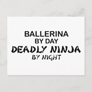Ballerina Deadly Ninja by Night Postkarte