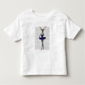 Ballerina Deer in Blue Kleinkind T-shirt (Vorderseite)