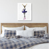Ballerina Deer in Blue Leinwanddruck (Insitu (Schlafzimmer))