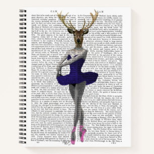 Ballerina Deer in Blue Notizblock