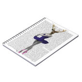 Ballerina Deer in Blue Notizblock (Linke Seite)