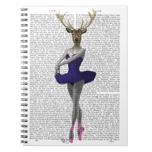 Ballerina Deer in Blue Notizblock