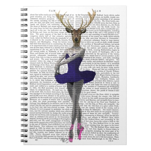 Ballerina Deer in Blue Notizblock (Vorderseite)