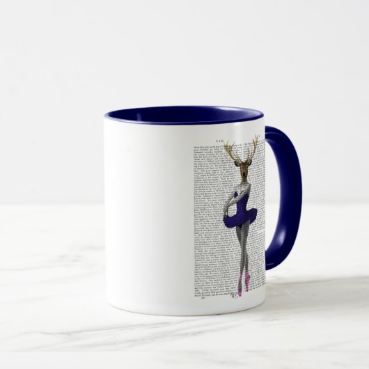 Ballerina Deer in Blue Tasse (VorderseiteRechts)