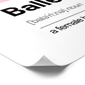 Ballerina Definition Poster - Moderne Kunst Print (Ecke)