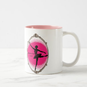 Ballerina-Design für Mädchen-Tasse Zweifarbige Tasse