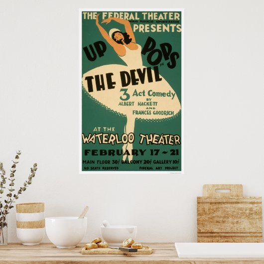 Ballerina & Devil 1938 WPA Poster (Küche)