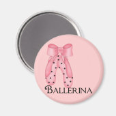 Ballerina Dotted Slippers Magnet (Vorderseite/Rückseite)