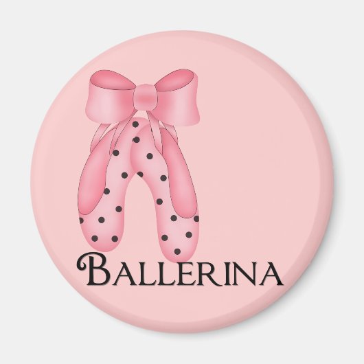 Ballerina Dotted Slippers Magnet (Vorne)