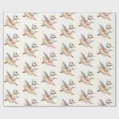 Ballerina Duck Watercolor Babydusche Geschenkpapier (Flach)