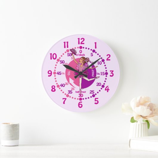 Ballerina dunkle haarmäurische BallettwandtUhr Große Wanduhr (Zuhause)