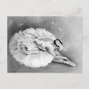 Ballerina Dying Swan Postcard Postkarte