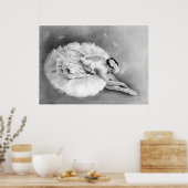 Ballerina Dying Swan Poster (Küche)