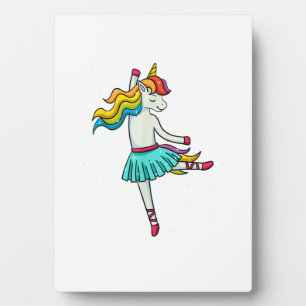 Ballerina Einhorn Tanz Ballett Tänzer Tutu Kleid Fotoplatte