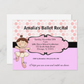 Ballerina Einladung (Vorne/Hinten)