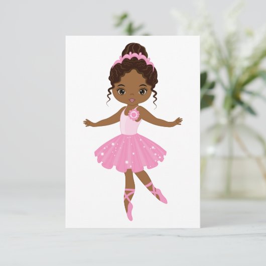 Ballerina Einladung (Stehend Vorderseite)