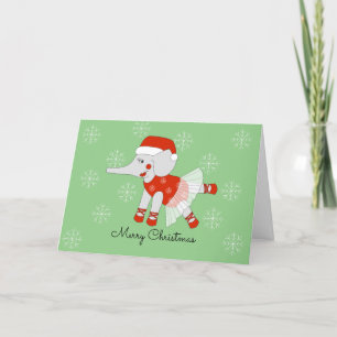 Ballerina Elefant Schneeflocken Weihnachten
