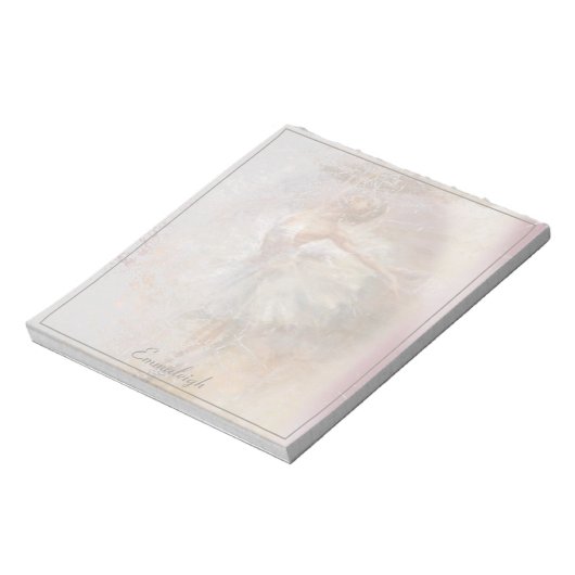 Ballerina Elegante Pose grenzt an Notizblock (Rotiert)