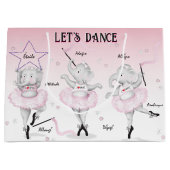 Ballerina Elephant Dance Erwägungsgrund Große Geschenktüte (Vorderseite)
