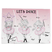 Ballerina Elephant Dance Erwägungsgrund Große Geschenktüte (Rückseite)