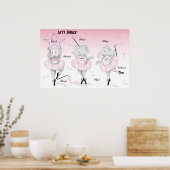 Ballerina Elephant Dance Erwägungsgrund Poster (Küche)