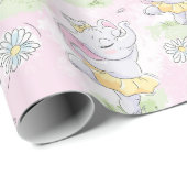Ballerina Elephant Geschenkpapier (Rolleneckpunkt)