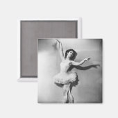 Ballerina en pointe B&W Magnet (Vorderseite/Rückseite)